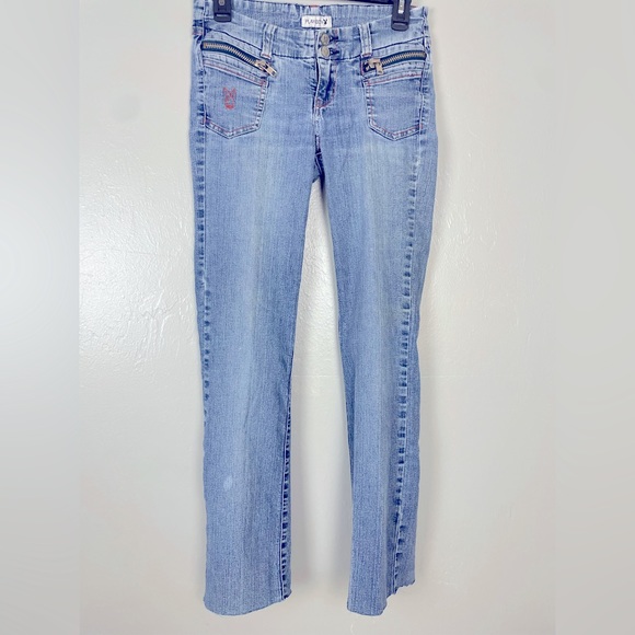 PLAYBOY Women's Y2K Vintage low rise bunny logo Embelleshed Bling Size 3 - Picture 1 of 8